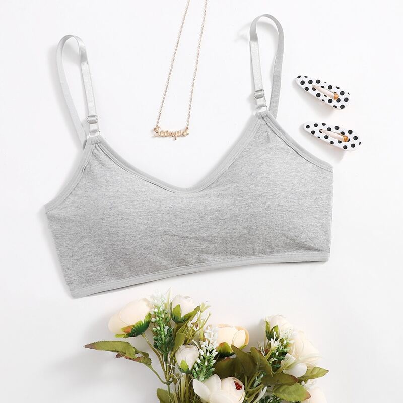 

Adjustable Strap Bralette, Light grey