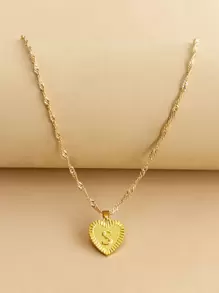 Thiết kế vòng cổ trái tim - Vàng - Xem 1