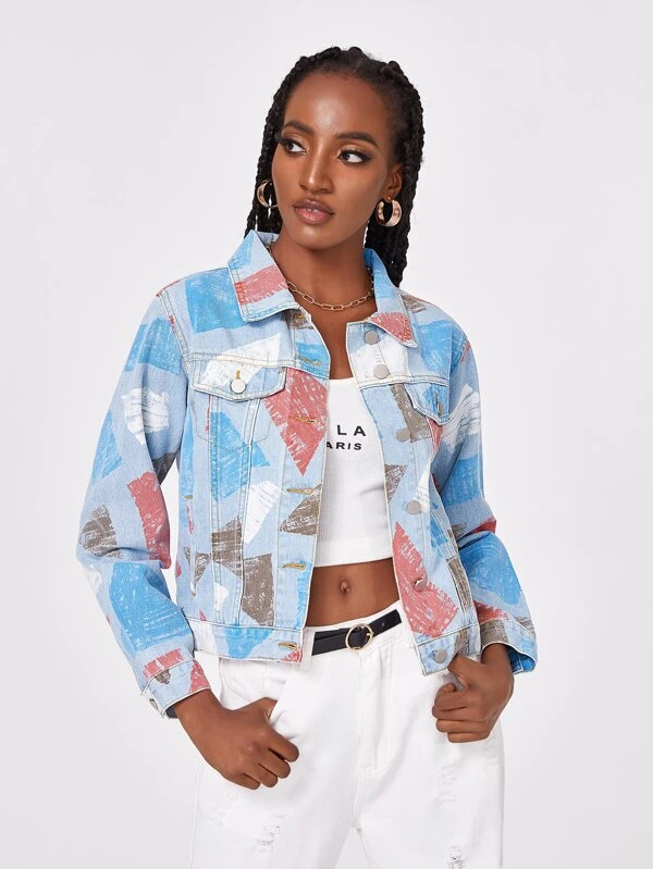 shein white denim jacket