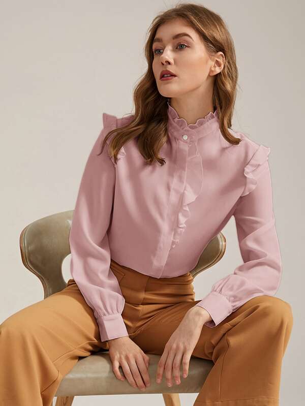 shein ruffle blouse