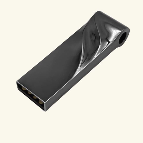 

1шт минималистский USB-флеш-накопитель, Темно-серый