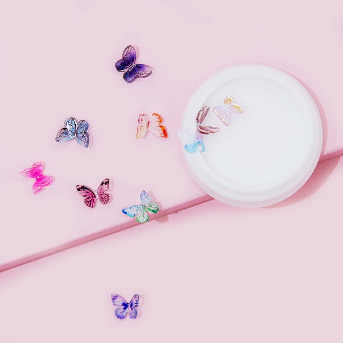 

10pcs Random Nail Art Decoration 3D Butterfly, Multicolor