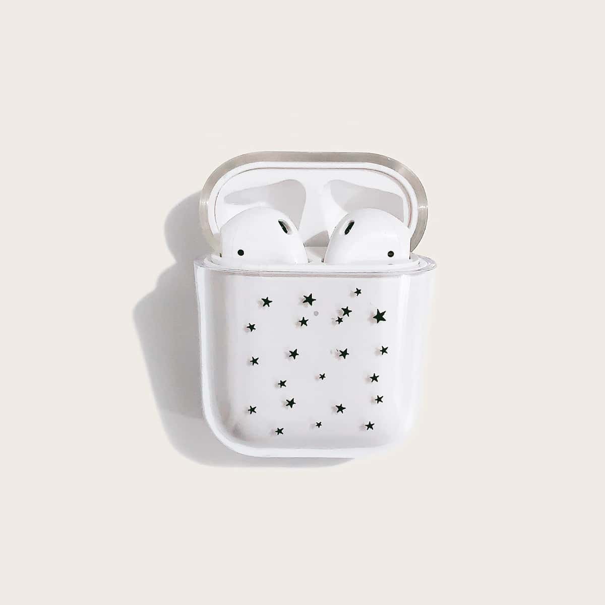

1pc Star Pattern Clear Airpods Case