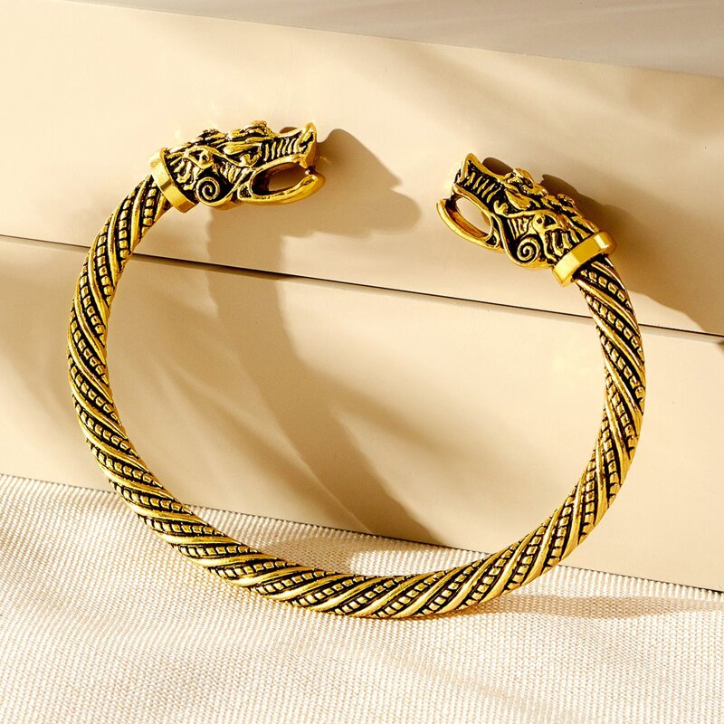 

Dragon Cuff Bracelet, Gold