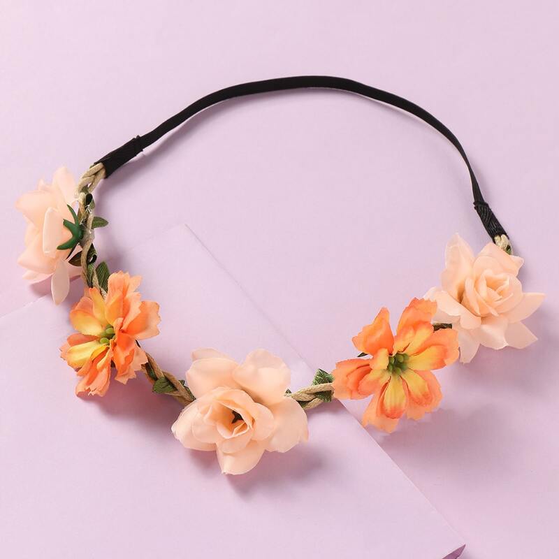 

Flower Decor Headband, Orange
