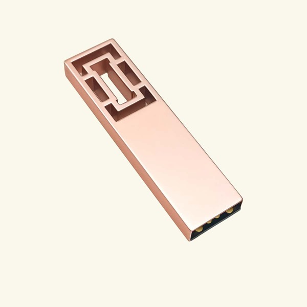 

1pc Minimalist USB Flash Drive, Bronze