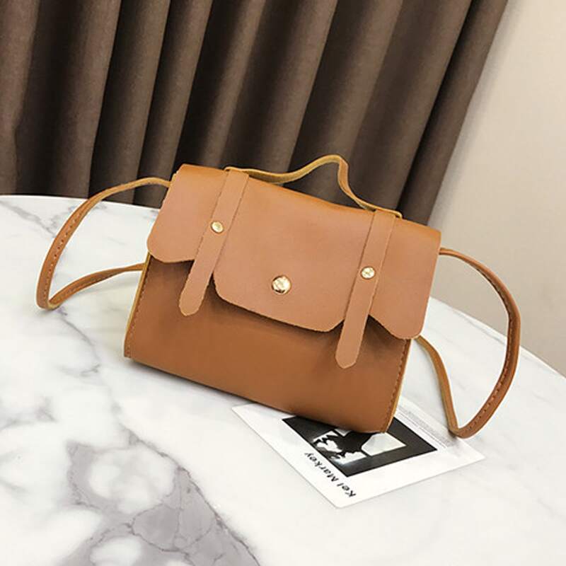 

Minimalist Flap Satchel Bag, Brown