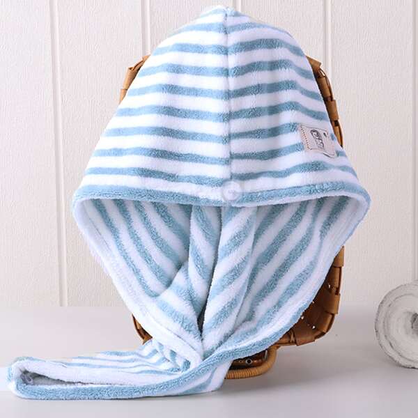 

Striped Pattern Hair Drying Cap, Multicolor