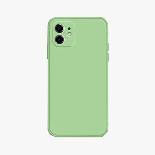 

1pc Silicone iPhone Case, Green