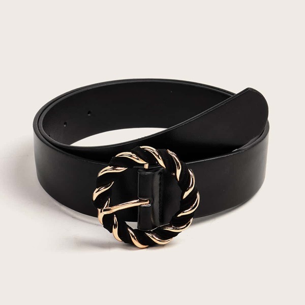 

Metal Buckle Belt, Black