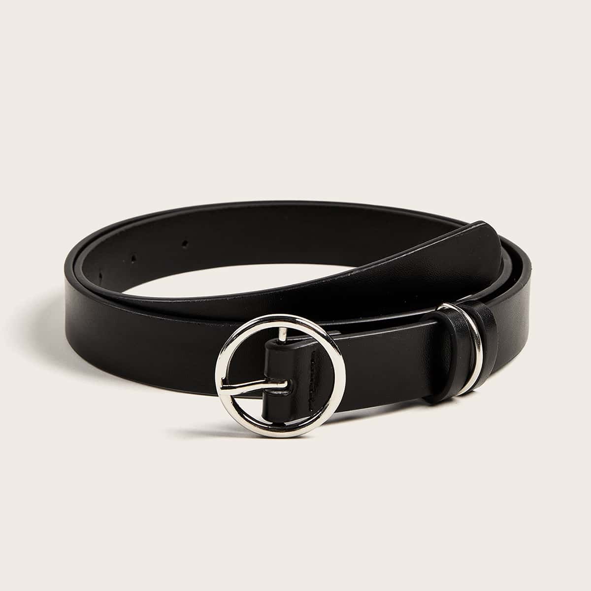 

Metal Buckle Belt, Black