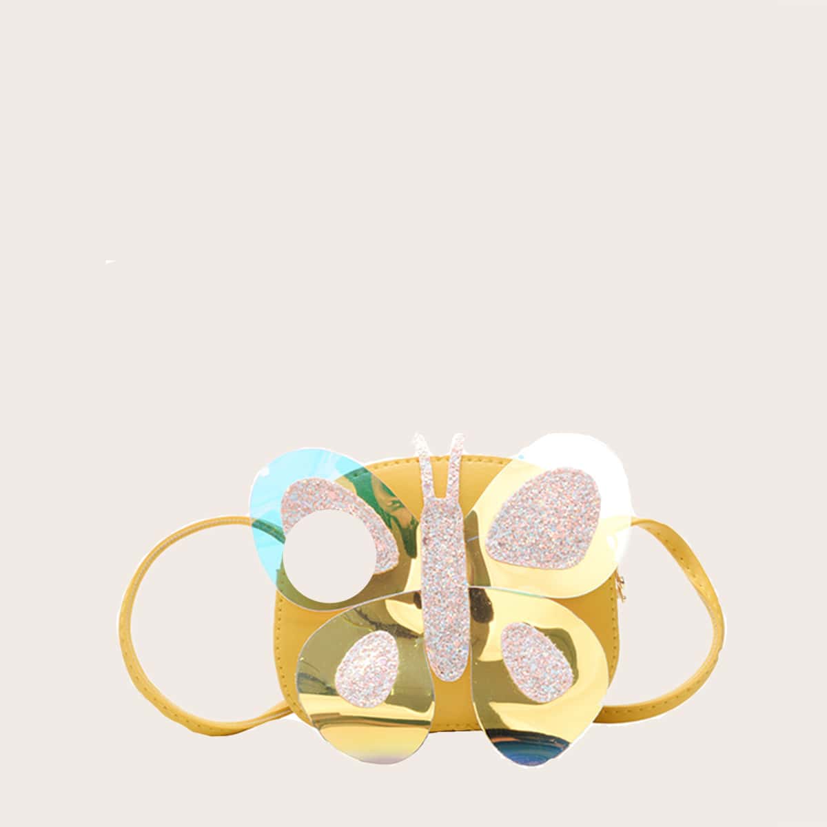 

Sequin Butterfly Crossbody Bag, Mustard yellow
