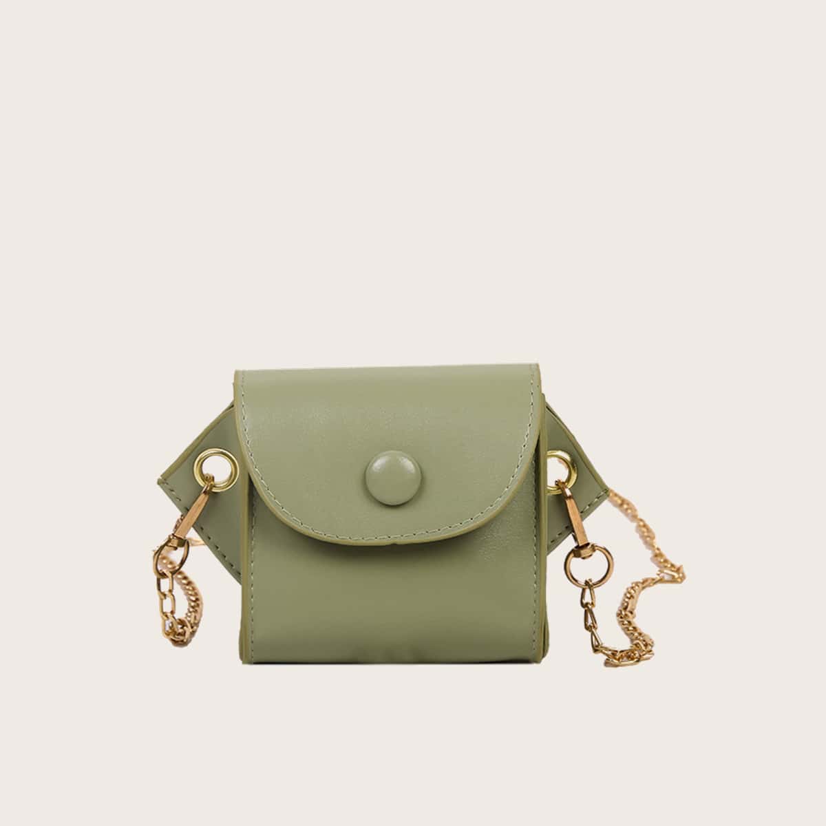 

Mini Chain Crossbody Bag, Pastel mint green