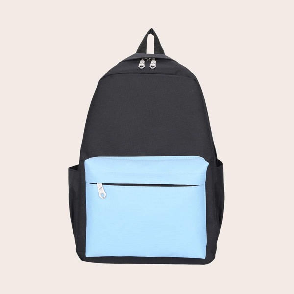 

Two Tone Canvas Backpack, Multicolor