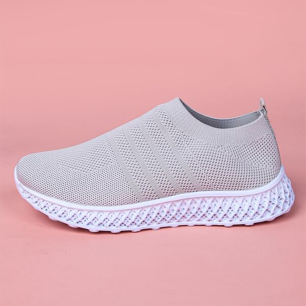 

Minimalist Knit Slip On Sneakers, Grey