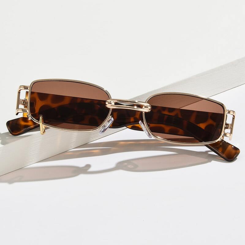 

Metal Frame Sunglasses, Brown