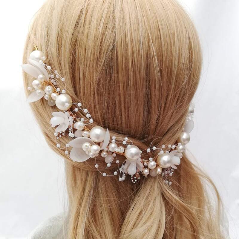 

Faux Pearl Decor Hair Accessory, White