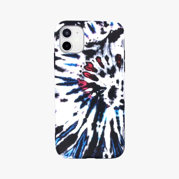 

1шт чехол для iPhone с принтом тай дай, Многоцветный