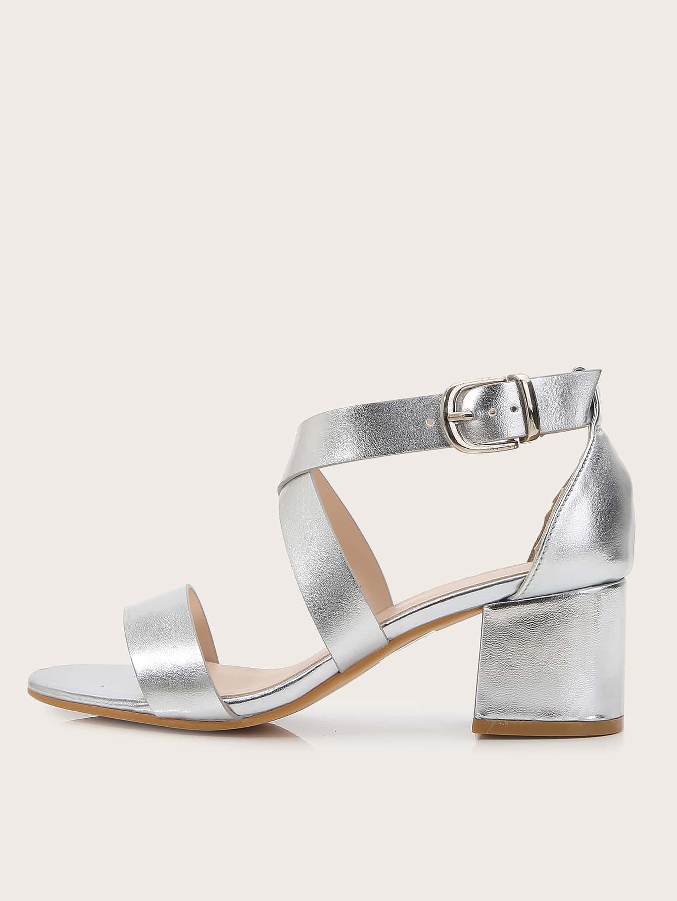metallic chunky sandals