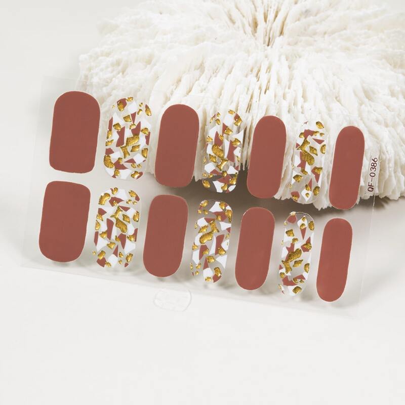 

1sheet Geometric Print Nail Sticker, Multicolor