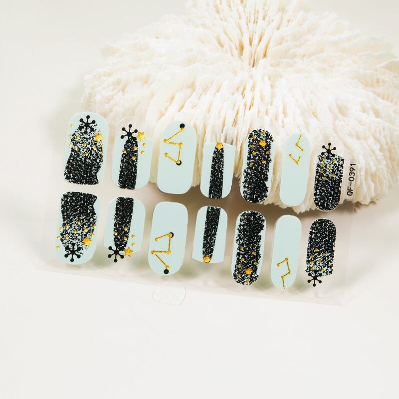 

1sheet Star Pattern Nail Sticker, Multicolor