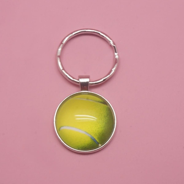 

Round Charm Keychain, Silver