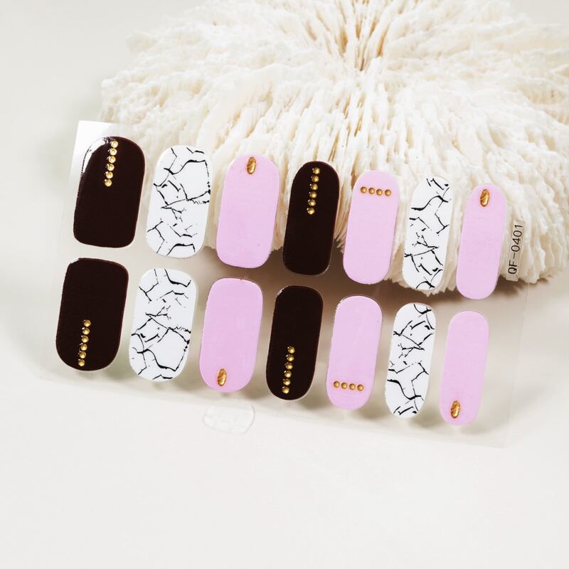 

1sheet Marble Pattern Nail Sticker, Multicolor
