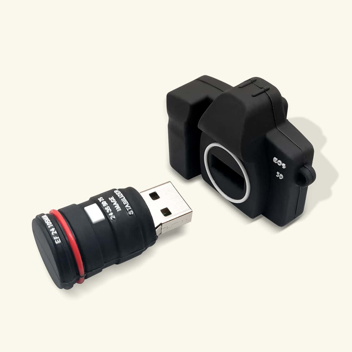 

1pc Camera Shaped USB Flash Drive, Black