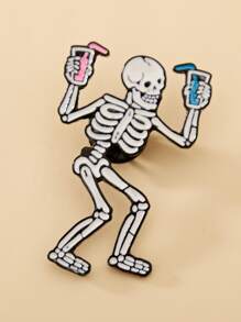 Broche con diseño de cráneo de Halloween - Multicolor - Ver 3