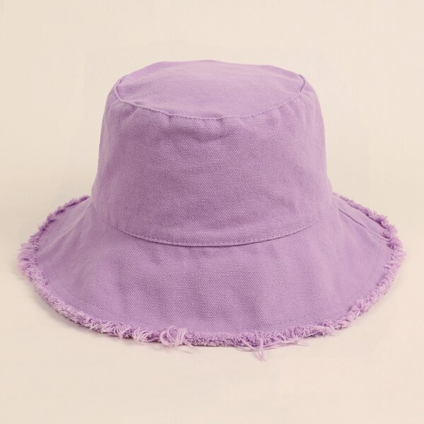 

1pc Solid Bucket Hat, Purple