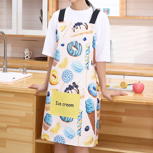 

Dessert Print Apron, Multicolor