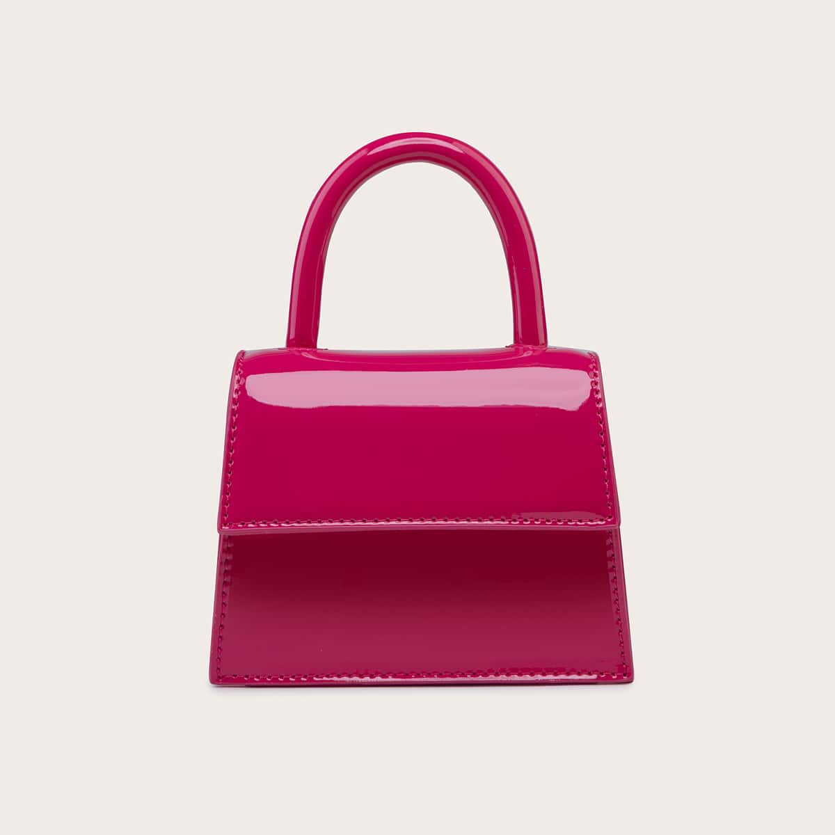 

Mini Flap Satchel Bag, Hot pink