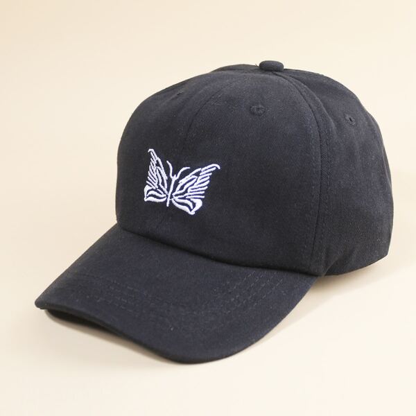 

1pc Embroidery Detail Baseball Cap, Black