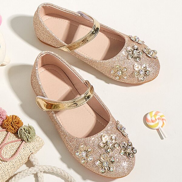 

Toddler Girls Allover Glitter Decor Flats, Gold