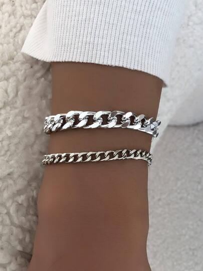 Цепной браслет 2шт