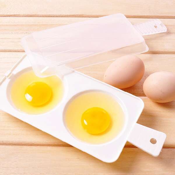 

1pc Microwave Egg Cooker Mold, White