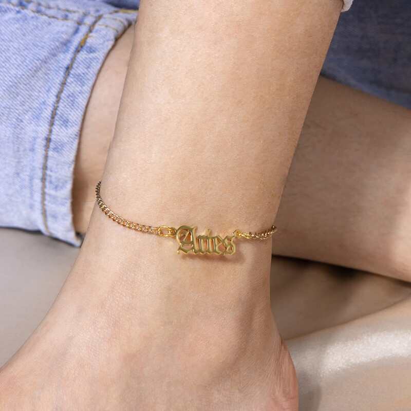 

Constellation Charm Anklet, Gold
