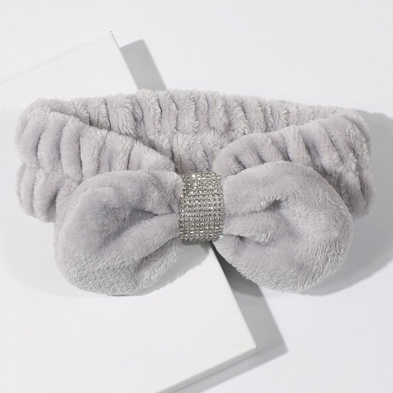 

Ear Detail Bath Headband, Grey