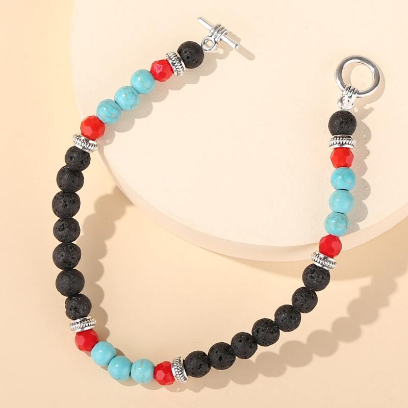 

Guys Stone Beaded Bracelet, Multicolor