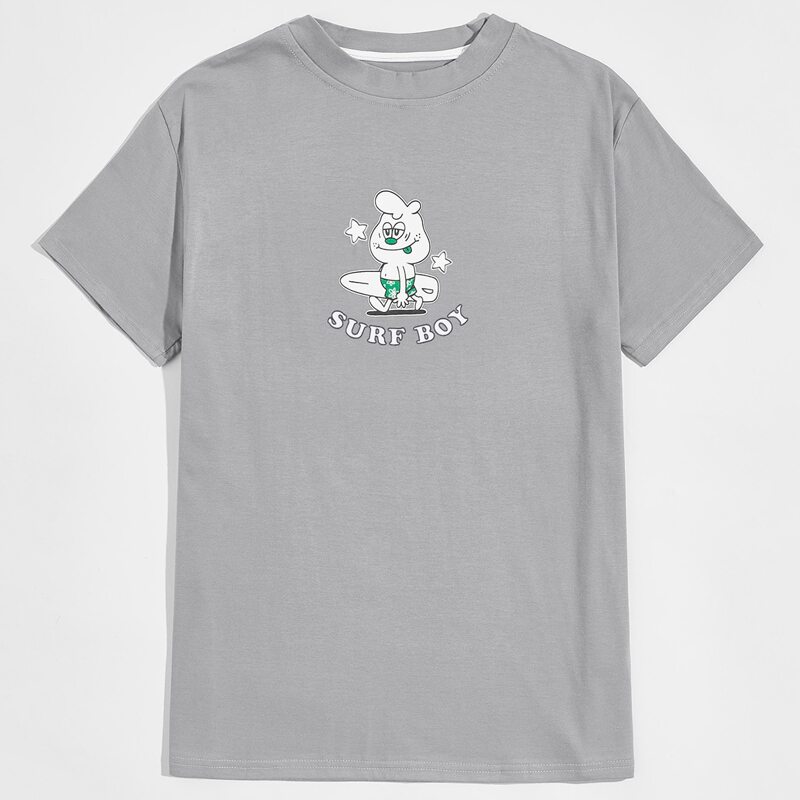 

Guys Surf Boy Graphic Tee, Light grey