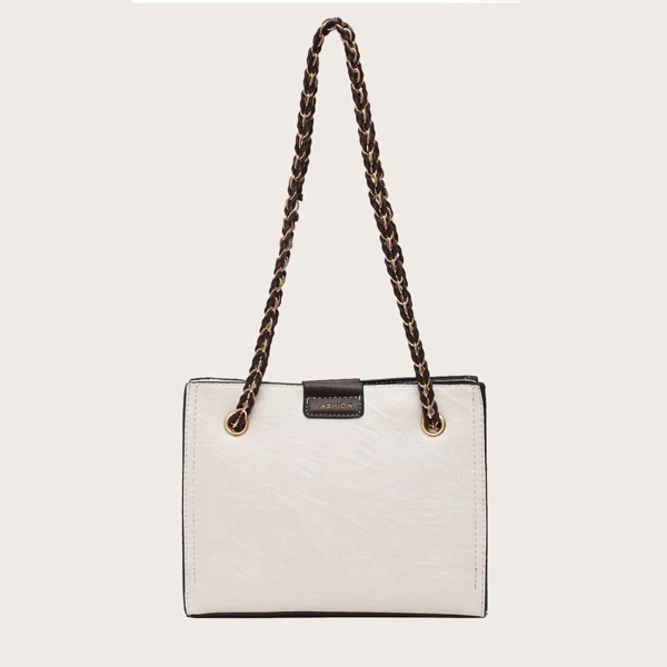 

Minimalist Chain Shoulder Bag, White