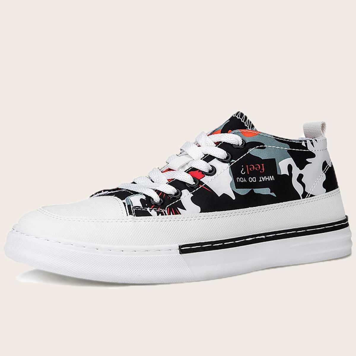 

Guys Lace-up Front Camo Graphic Sneakers, Multicolor