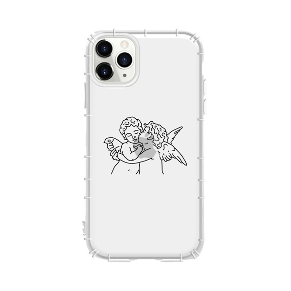 

1pc Angel Print Clear iPhone Case