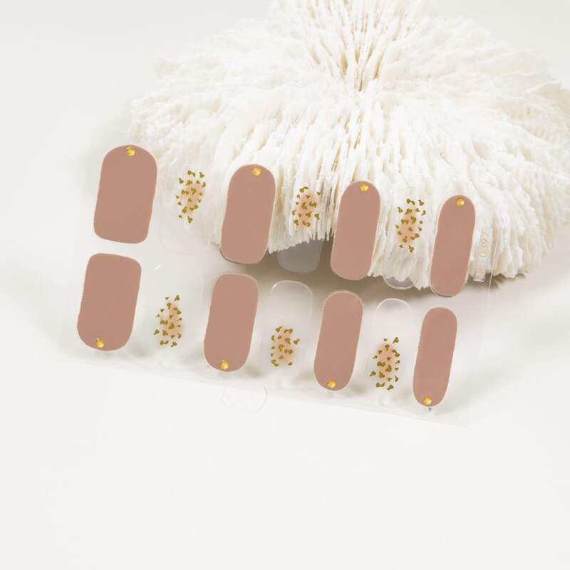 

1sheet Gold Foil Decor Nail Sticker, Multicolor