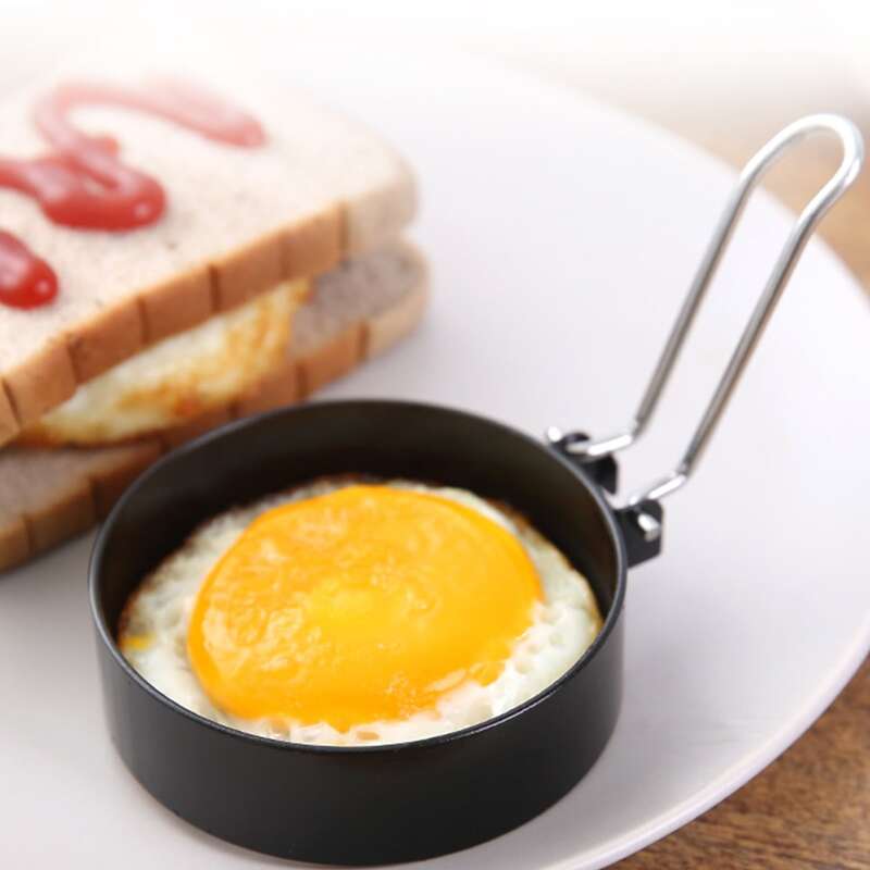 

1pc Round Omelette Mold, Black