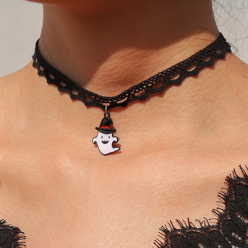 

Ghost Lace Choker, Black