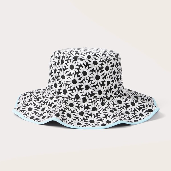 

Daisy Pattern Bucket Hat, Multicolor