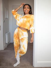 Muchica 紮染套頭衫和慢跑褲套裝 - 黃色 - 查看 5
