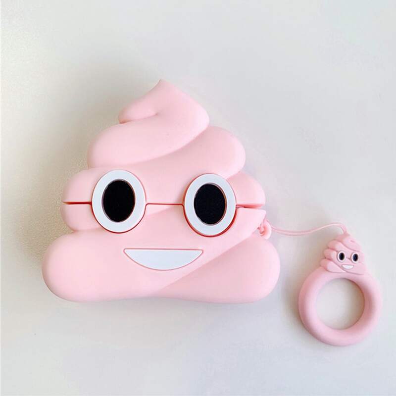

Cartoon Poop AirPods Case, Baby pink pastel