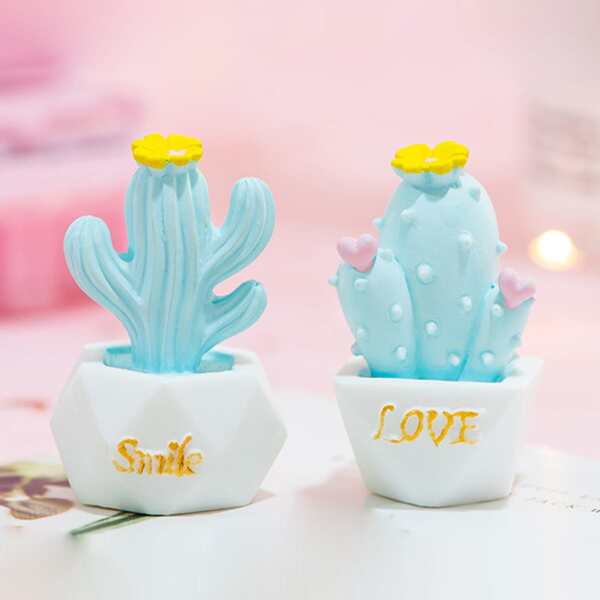 

2pcs Cactus Decorative Object, Multicolor